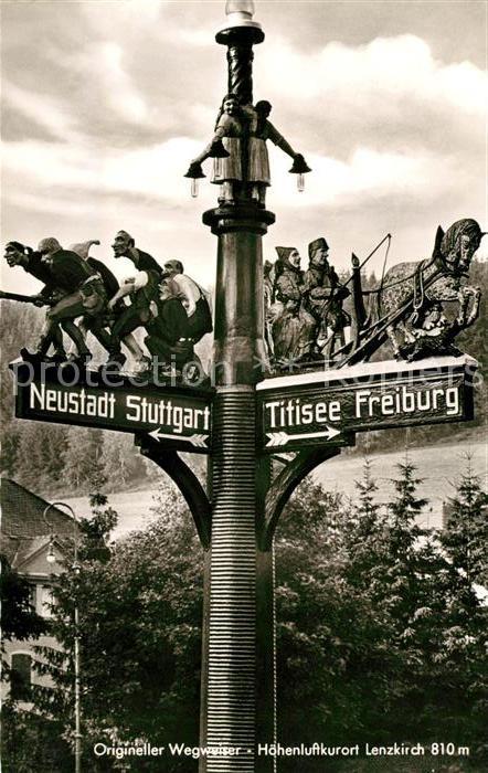 Lenzkirch Hochschwarzwald BW Origineller Wegweiser