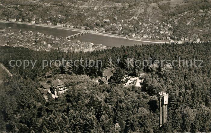 Heidelberg Neckar Koenigstuhlgipfel mit Stadtblick