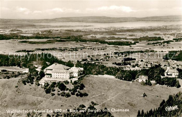 Maria Eck Kloster mit Chiemsee Fliegeraufnahme