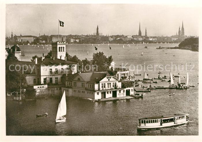 Hamburg Uhlenhorster Faehrhaus und Aussenalster