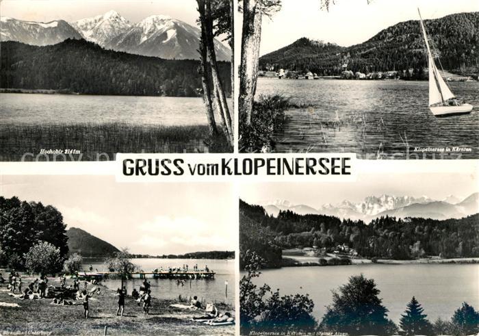 Klopeinersee Hochobir Seepartie Strandbad Unterburg Steiner Alpen