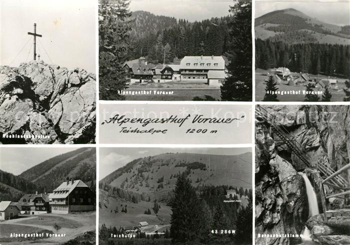 Teichalpe Hochlantschspitze Alpengasthof Vorauer Teilansichten Teichalpe Barnsch