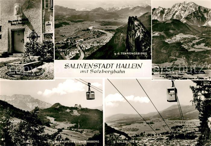 Hallein Panorama Tennengebirge Hoher Goell Barmstene und Untersberg Seilbahn Sal