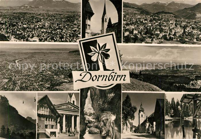 Dornbirn Vorarlberg Panorama Theater Seilbahn Wasserfall Kirche See
