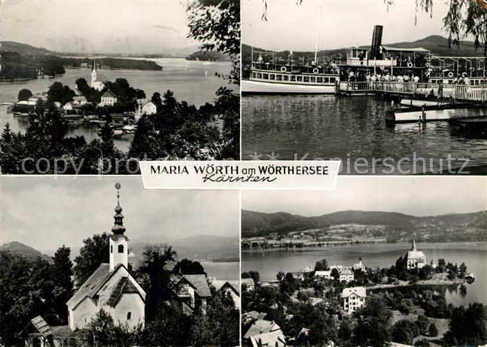 Maria Woerth Woerthersee Panorama Dampferanlegestelle Wallfahrts