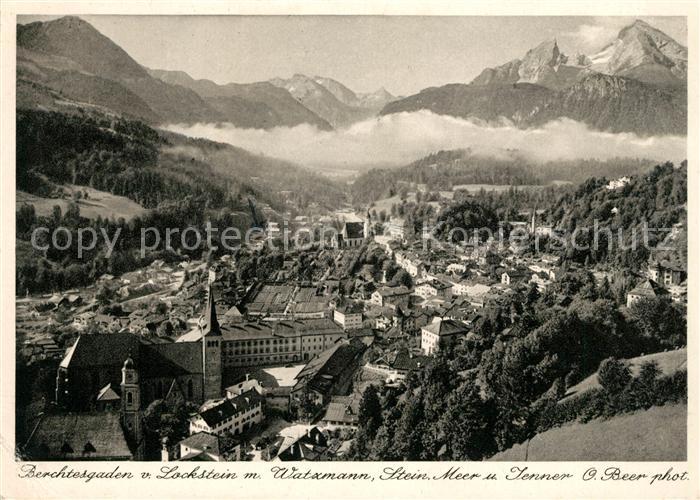 Berchtesgaden vom Lockstein mit Watzmann Stein Meer und Jenner