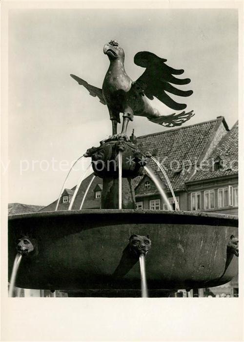 Goslar Marktbecken mit dem Goslarer Adler