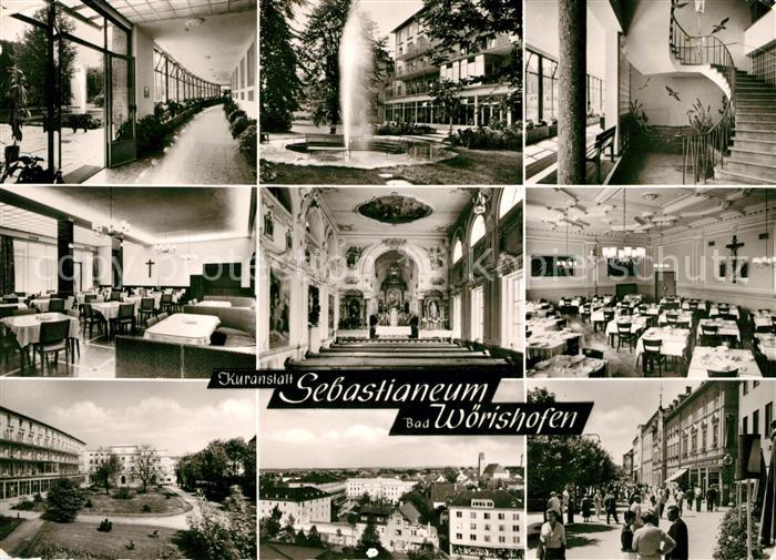 Bad Woerishofen Kuranstalt Sebastianeum Fontaene Gastraeume Speisesaal