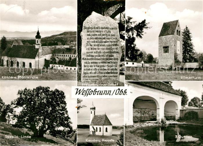 Wessobrunn Kloster Pfarrkirche Roemerturm Tasslo Linde Kreuzberg Kapelle 3 Quell
