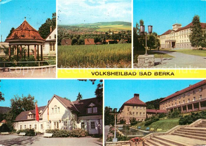 Bad Berka Goethebrunnen Teilansicht Zentralklinik Kurmittelhaus Klin Sanatorium