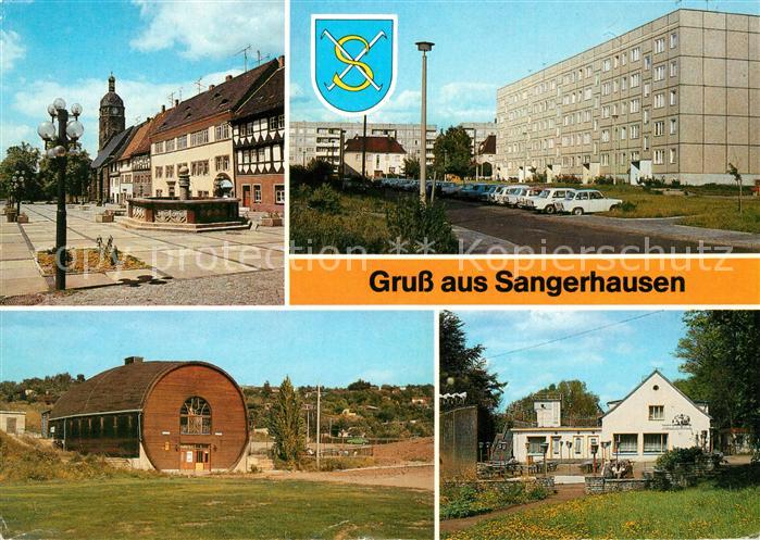Sangerhausen Suedharz Markt Jacobikirche Gonnaufer Fassgaststaette Konsum Gastst