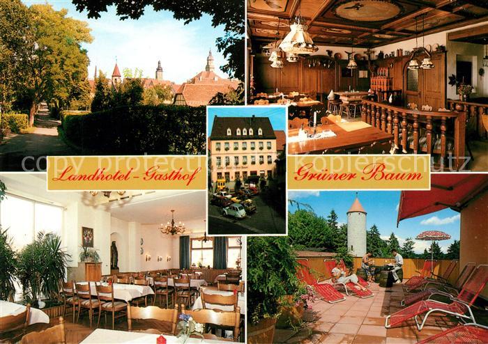 Uffenheim Landhotel Gasthof Gruener Baum Bar Gaststube Terrasse