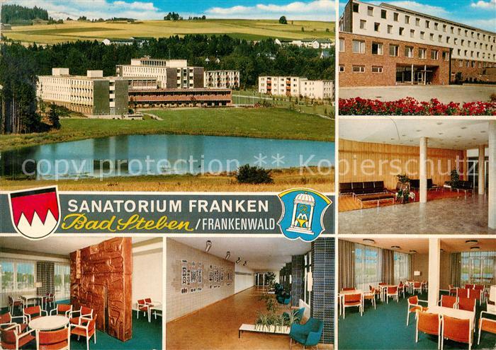 Bad Steben Sanatorium Franken der BfA Aufenthaltsraum Fliegeraufnahme Foyer Spei