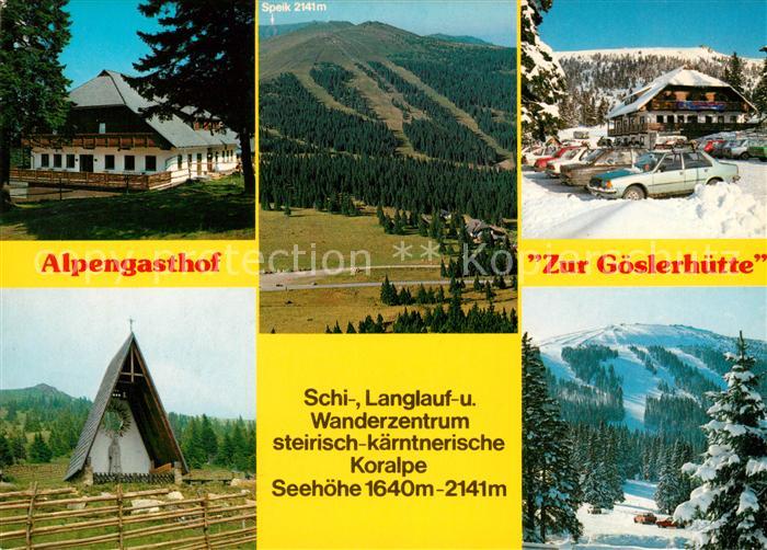 St Gertraud Frantschach Alpengasthof Zur Goeslerhuette Panorama Koralpe Kapelle
