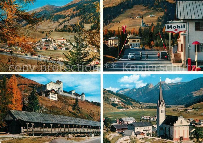 Sillian Tirol mit Thurnthaler Grenze oesterr Italien Schloss Heimfels Holzbrueck