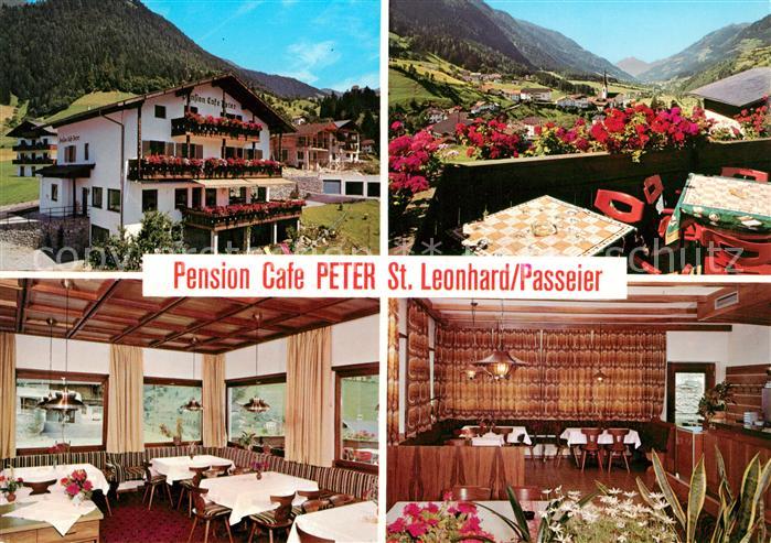 St Leonhard Passeier Pension Cafe Peter Terrasse Gastraeume