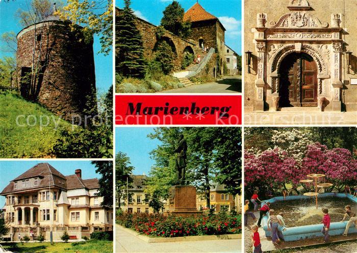 Marienberg Erzgebirge Roter Turm Heimatmuseum im Zschopauer Tor Rathausportal Pi