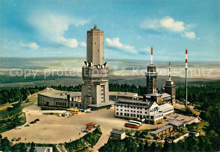 Feldberg Taunus Grosser Feldberg mit Fernseh UKW und Fernmeldeturm Fliegeraufnah
