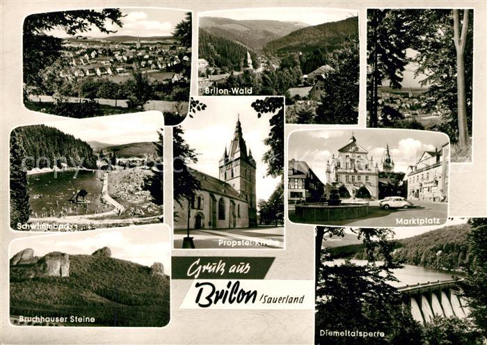 Brilon Schwimmbad Bruchhauser Steine Propstei Kirche Marktplatz Diemeltalsperre