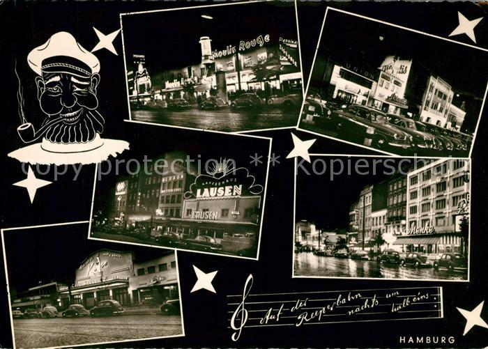 Hamburg Reeperbahn bei Nacht