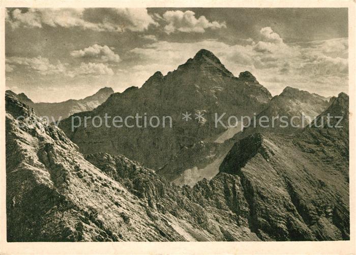 Allgaeu Region Der Hochvogel vom Glasfelderkopf gesehen Allgaeuer Alpen