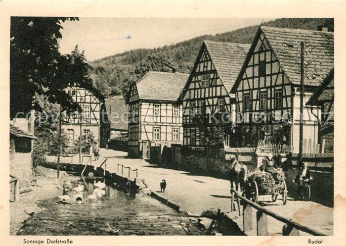 Thueringen Region Sonnige Dorfstrasse