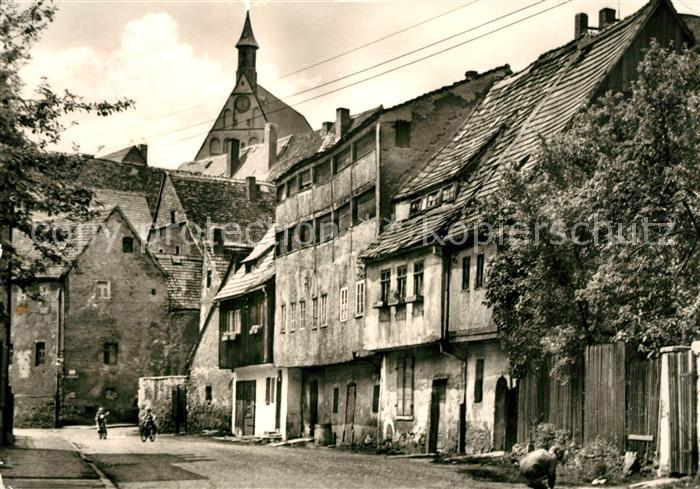 Freiberg Sachsen Aalte Gerberhaeuser am Muehlgraben