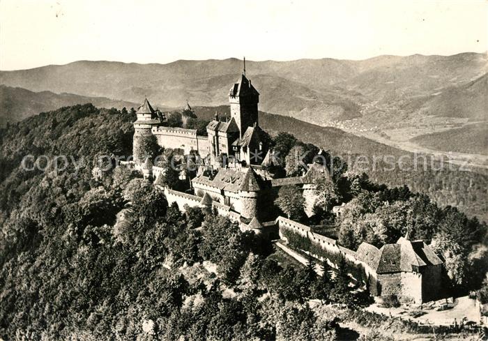 Alsace Elsass Le Chateau du Haut Koenigsbourg Vue aerienne