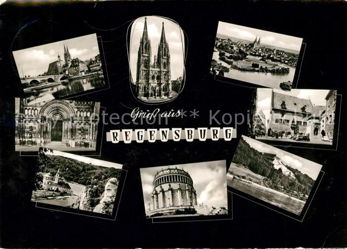 REGENSBURG Bayern Teilansichten Hist Bauwerke