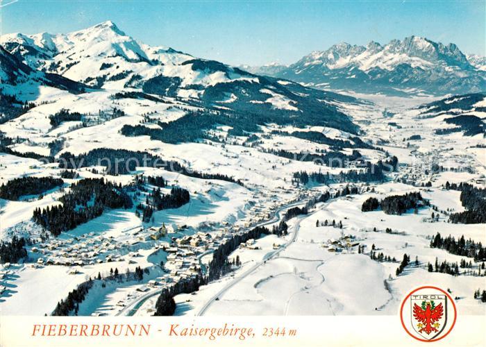 Fieberbrunn Tirol Kaisergebirge Winter Fliegeraufnahme