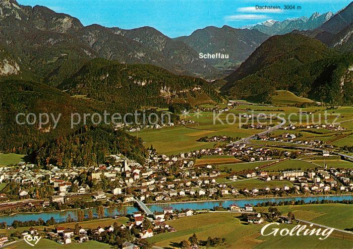 Golling Salzach Fliegeraufnahme Dachstein