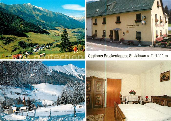 Johann Tirol Sankt Gasthaus Pension Bruckenhauser Winteraufnahme Panorama