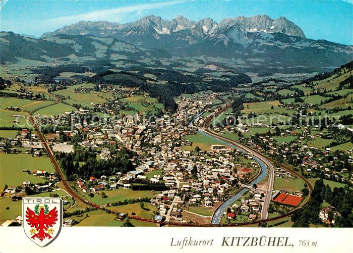 Kitzbuehel Tirol Fliegeraufnahme Kaisergebirge