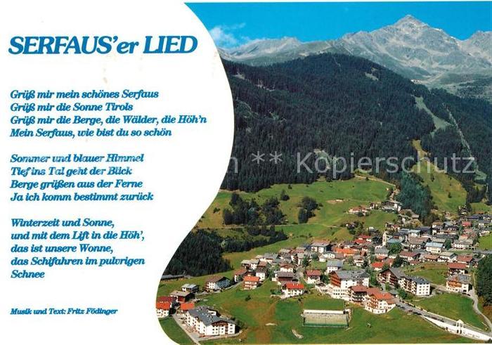 Serfaus Tirol Lied Fliegeraufnahme