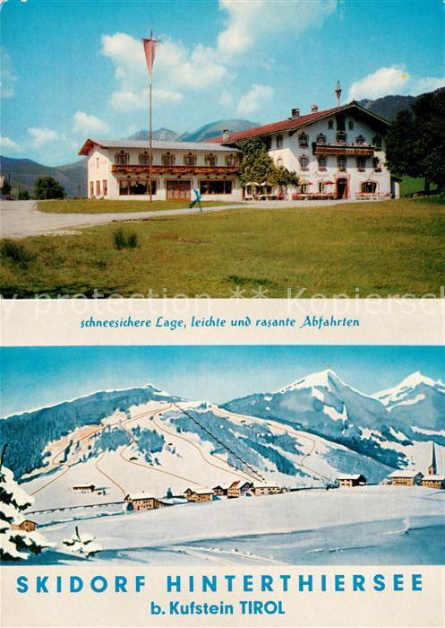 Hinterthiersee Gasthaus Neuwirt Winteraufnahme Skigebiet