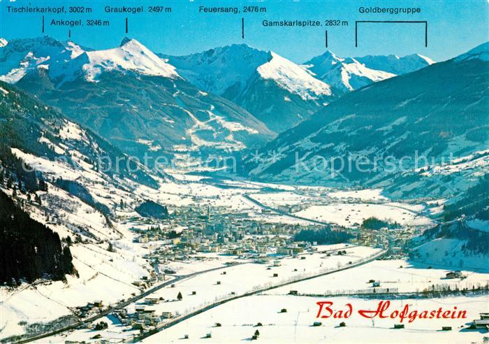 Hofgastein Bad Fliegeraufnahme Hohen Tauern Winteraufnahme