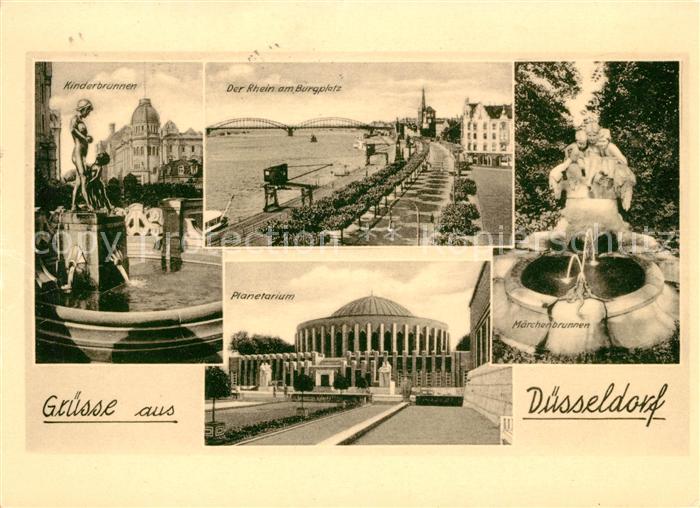 Duesseldorf Kinderbrunnen Burgplatz Planetarium