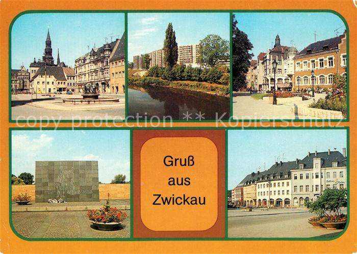 Zwickau Sachsen Hauptmarkt VdN Mahnmal Wilhelm Pieck Strasse