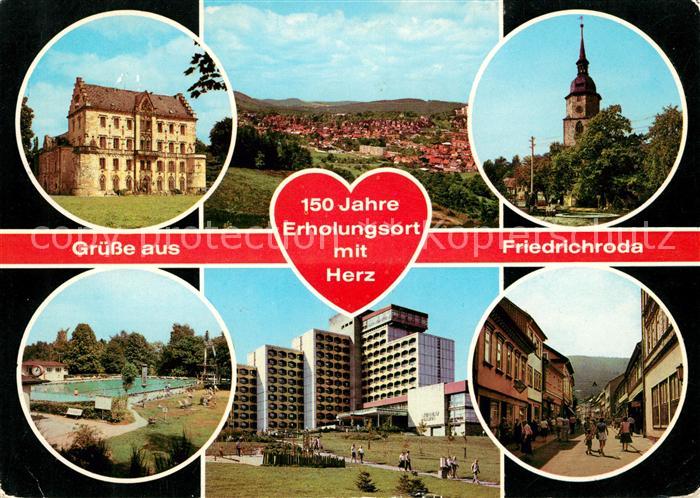 Friedrichroda Schloss Platz der Jungen Pioniere Schwimmbad FDGB Heim August Bebe