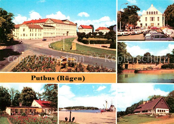 Putbus Ruegen Ernst Thaelmann Platz KG Rosencafe Hafen Lauterbach Theater