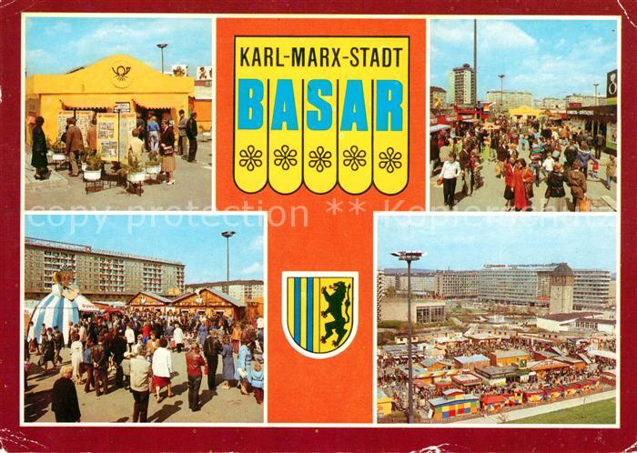 Karl-Marx-Stadt Post Marktplatz Basar
