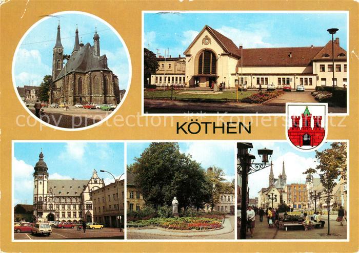 Koethen Anhalt Bahnhof Rathaus Bach Gedenkstaette