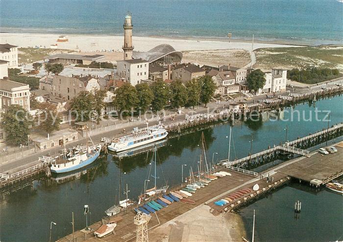 Warnemuende Ostseebad Fliegeraufnahme Alter Strom