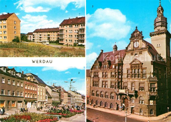 Werdau Sachsen Rathaus Marktplatz