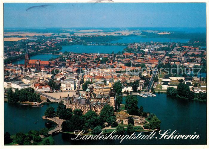 Schwerin Mecklenburg Fliegeraufnahme Schloss Altstadt