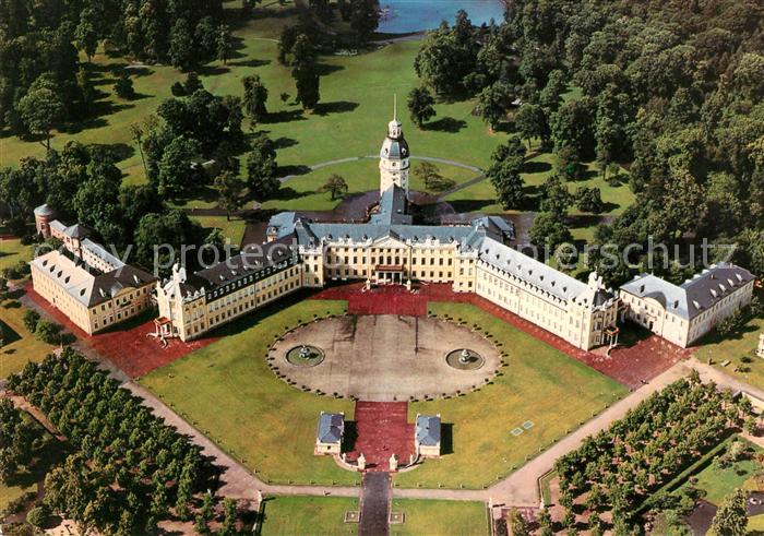 Karlsruhe Baden Fliegeraufnahme Schloss Museum