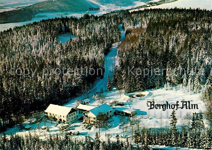 Kulmain Fliegeraufnahme Berghof Alm Winter