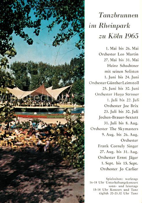 Koeln Rhein Tanzbrunnen Rheinpark