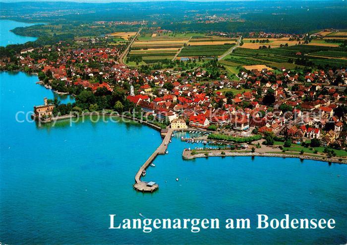 Langenargen Bodensee Fliegeraufnahme Hafen Landesteg