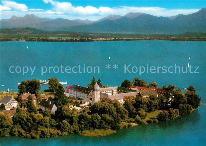 Fraueninsel Chiemsee Fliegeraufnahme Abtei Frauenwoerth